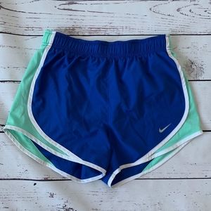 🍋 3/$30 Nike Dri Fit Running Shorts Blue/Green XS